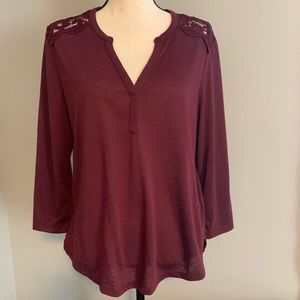 H & M lace detail top